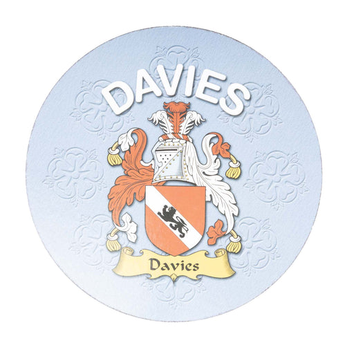 Clan/Family Name Round Cork Coaster Davies - Heritage Of Scotland - DAVIES