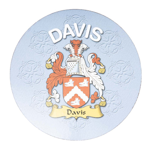 Clan/Family Name Round Cork Coaster Davis - Heritage Of Scotland - DAVIS