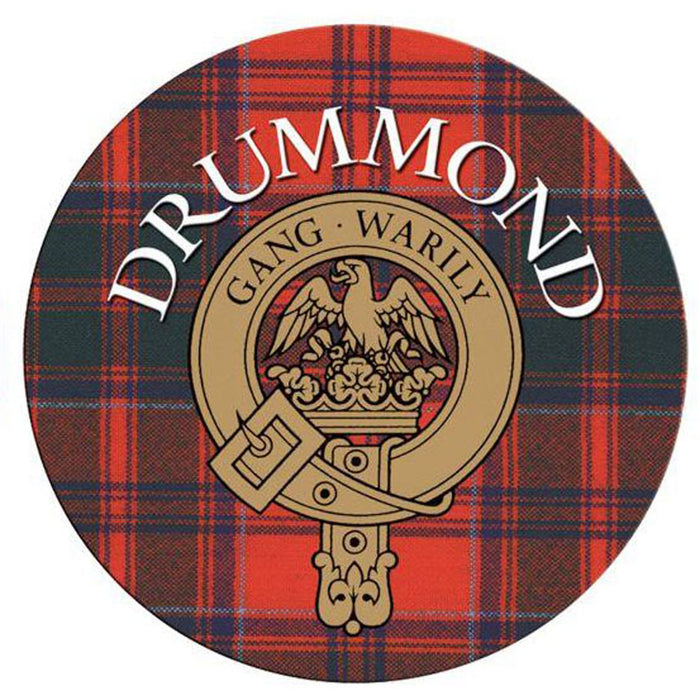 Clan/Family Name Round Cork Coaster Drummond - Heritage Of Scotland - DRUMMOND