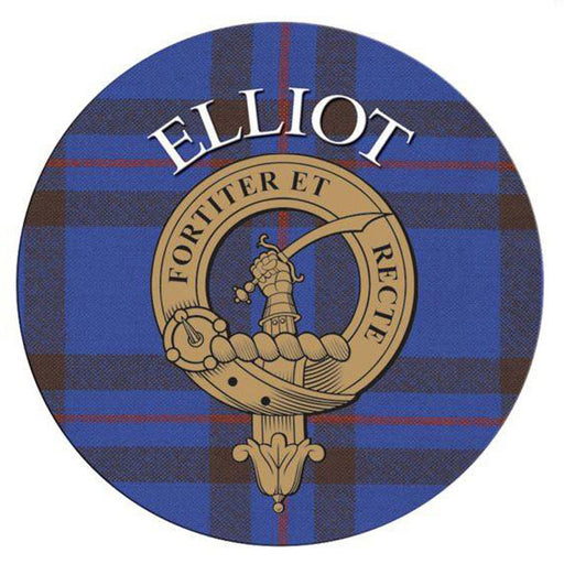 Clan/Family Name Round Cork Coaster Elliot - Heritage Of Scotland - ELLIOT