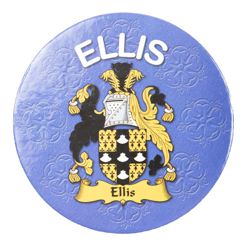 Clan/Family Name Round Cork Coaster Ellis - Heritage Of Scotland - ELLIS