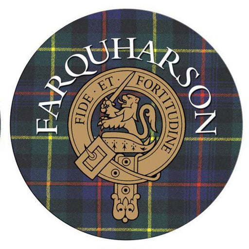 Clan/Family Name Round Cork Coaster Farquharson - Heritage Of Scotland - FARQUHARSON