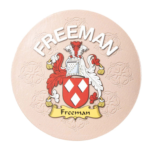 Clan/Family Name Round Cork Coaster Freeman - Heritage Of Scotland - FREEMAN