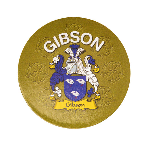 Clan/Family Name Round Cork Coaster Gibson E - Heritage Of Scotland - GIBSON E