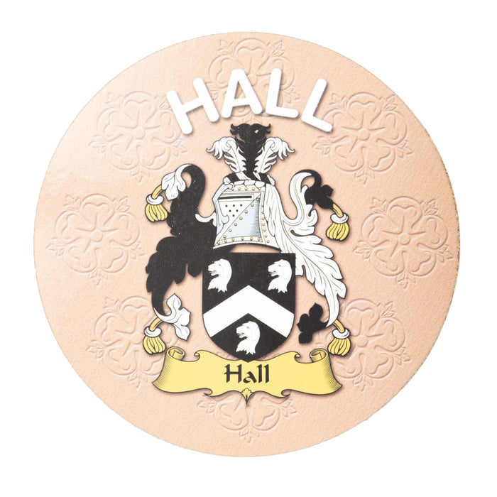 Clan/Family Name Round Cork Coaster Hall - Heritage Of Scotland - HALL
