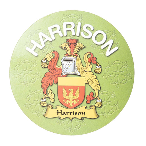 Clan/Family Name Round Cork Coaster Harrison - Heritage Of Scotland - HARRISON