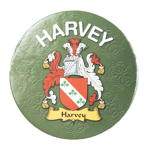 Clan/Family Name Round Cork Coaster Harvey - Heritage Of Scotland - HARVEY