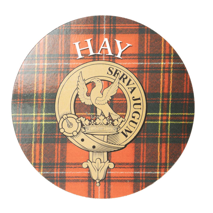 Clan/Family Name Round Cork Coaster Hay - Heritage Of Scotland - HAY
