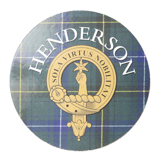 Clan/Family Name Round Cork Coaster Henderson - Heritage Of Scotland - HENDERSON