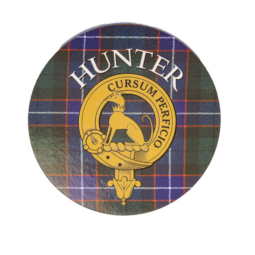 Clan/Family Name Round Cork Coaster Hunter - Heritage Of Scotland - HUNTER