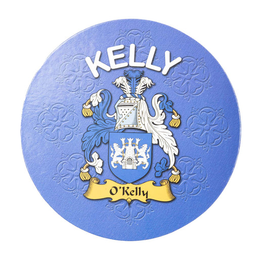Clan/Family Name Round Cork Coaster Kelly - Heritage Of Scotland - KELLY