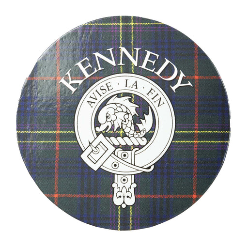 Clan/Family Name Round Cork Coaster Kennedy - Heritage Of Scotland - KENNEDY
