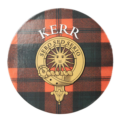Clan/Family Name Round Cork Coaster Kerr - Heritage Of Scotland - KERR