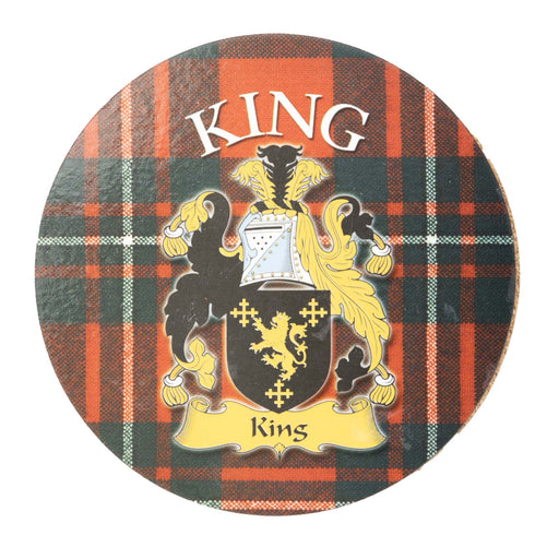 Clan/Family Name Round Cork Coaster King S - Heritage Of Scotland - KING S