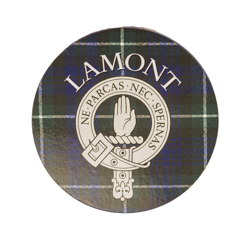 Clan/Family Name Round Cork Coaster Lamont - Heritage Of Scotland - LAMONT
