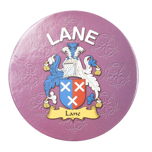 Clan/Family Name Round Cork Coaster Lane - Heritage Of Scotland - LANE