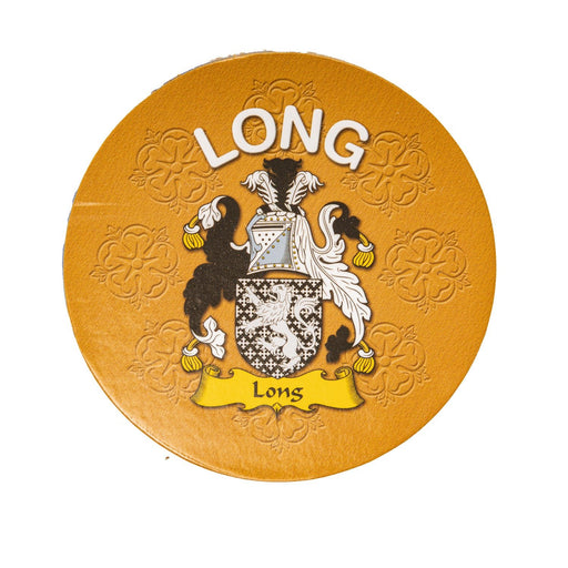 Clan/Family Name Round Cork Coaster Long - Heritage Of Scotland - LONG