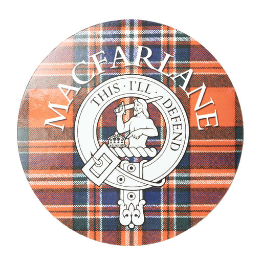 Clan/Family Name Round Cork Coaster Macfarlane - Heritage Of Scotland - MACFARLANE