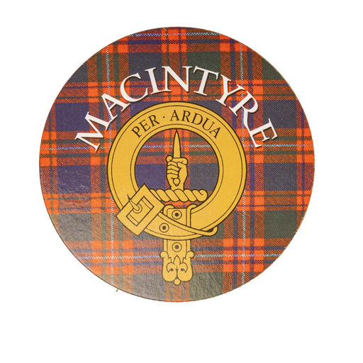 Clan/Family Name Round Cork Coaster Macintyre - Heritage Of Scotland - MACINTYRE