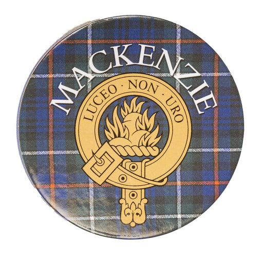 Clan/Family Name Round Cork Coaster Mackenzie - Heritage Of Scotland - MACKENZIE