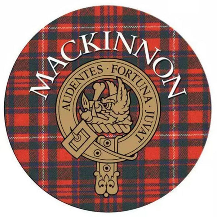 Clan/Family Name Round Cork Coaster Mackinnon - Heritage Of Scotland - MACKINNON