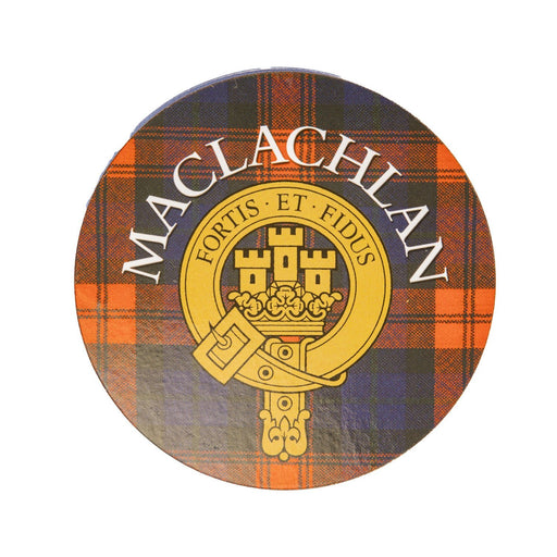 Clan/Family Name Round Cork Coaster Maclachlan - Heritage Of Scotland - MACLACHLAN