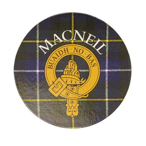 Clan/Family Name Round Cork Coaster Macneil - Heritage Of Scotland - MACNEIL