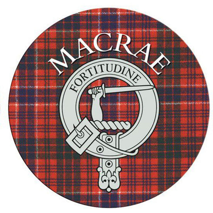 Clan/Family Name Round Cork Coaster Macrae - Heritage Of Scotland - MACRAE