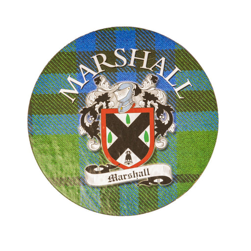Clan/Family Name Round Cork Coaster Marshall S - Heritage Of Scotland - MARSHALL S
