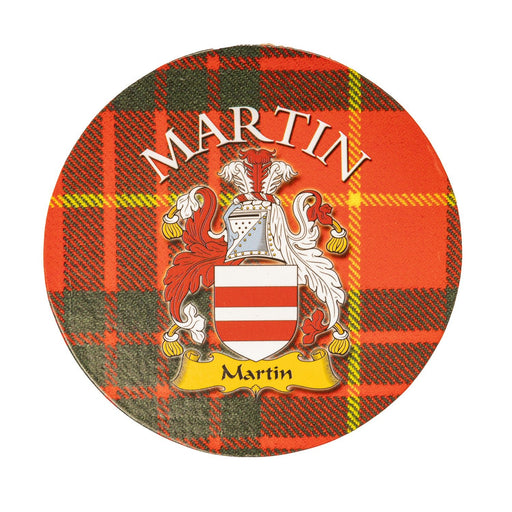 Clan/Family Name Round Cork Coaster Martin S - Heritage Of Scotland - MARTIN S
