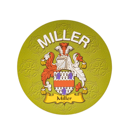 Clan/Family Name Round Cork Coaster Miller - Heritage Of Scotland - MILLER