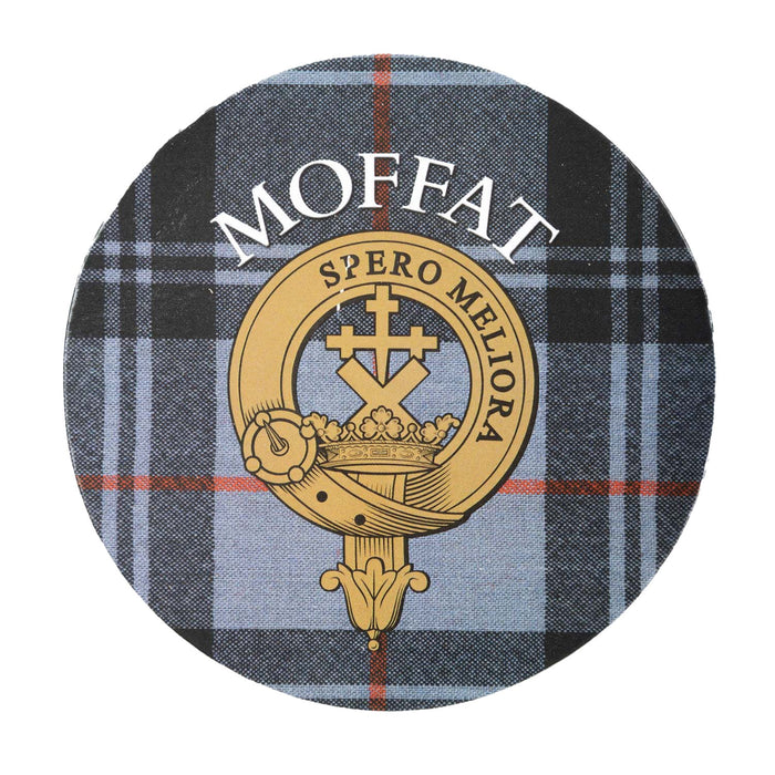 Clan/Family Name Round Cork Coaster Moffat - Heritage Of Scotland - MOFFAT