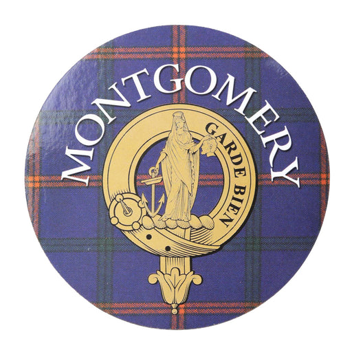 Clan/Family Name Round Cork Coaster Montgomery - Heritage Of Scotland - MONTGOMERY