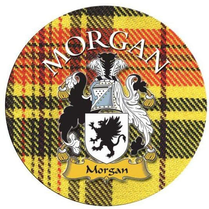 Clan/Family Name Round Cork Coaster Morgan S - Heritage Of Scotland - MORGAN S