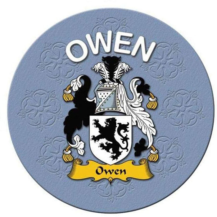 Clan/Family Name Round Cork Coaster Owen - Heritage Of Scotland - OWEN