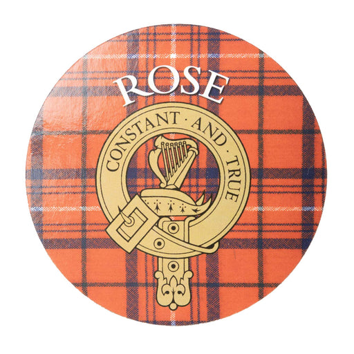 Clan/Family Name Round Cork Coaster Rose - Heritage Of Scotland - ROSE
