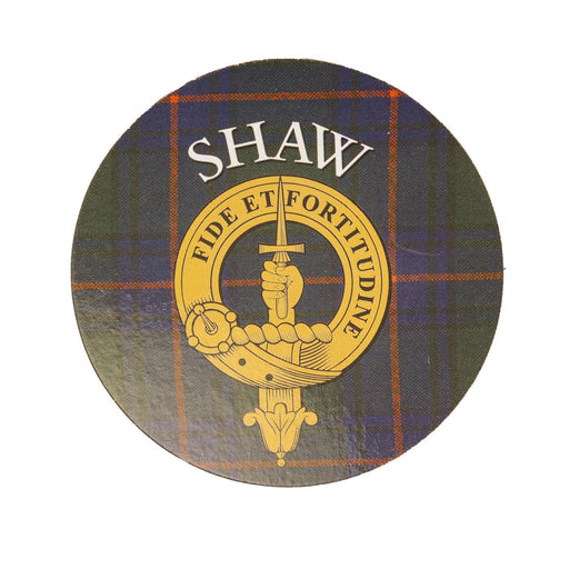 Clan/Family Name Round Cork Coaster Shaw S - Heritage Of Scotland - SHAW S