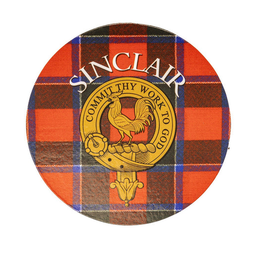 Clan/Family Name Round Cork Coaster Sinclair - Heritage Of Scotland - SINCLAIR