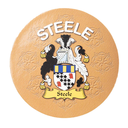 Clan/Family Name Round Cork Coaster Steele - Heritage Of Scotland - STEELE
