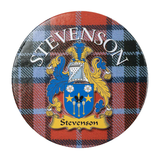 Clan/Family Name Round Cork Coaster Stevenson - Heritage Of Scotland - STEVENSON
