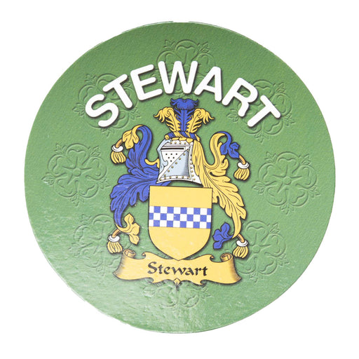 Clan/Family Name Round Cork Coaster Stewart E - Heritage Of Scotland - STEWART E