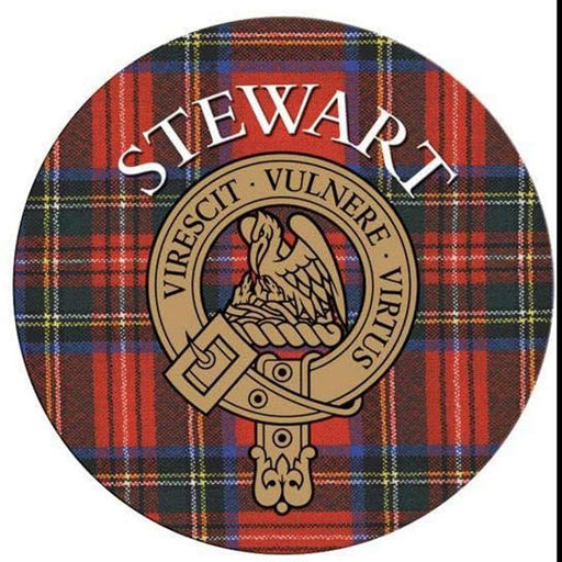 Clan/Family Name Round Cork Coaster Stewart S - Heritage Of Scotland - STEWART S