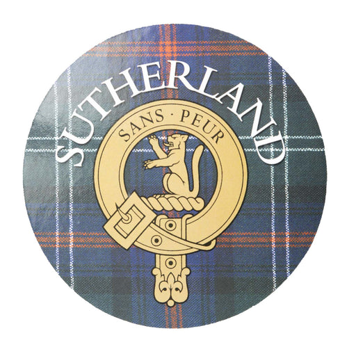 Clan/Family Name Round Cork Coaster Sutherland - Heritage Of Scotland - SUTHERLAND