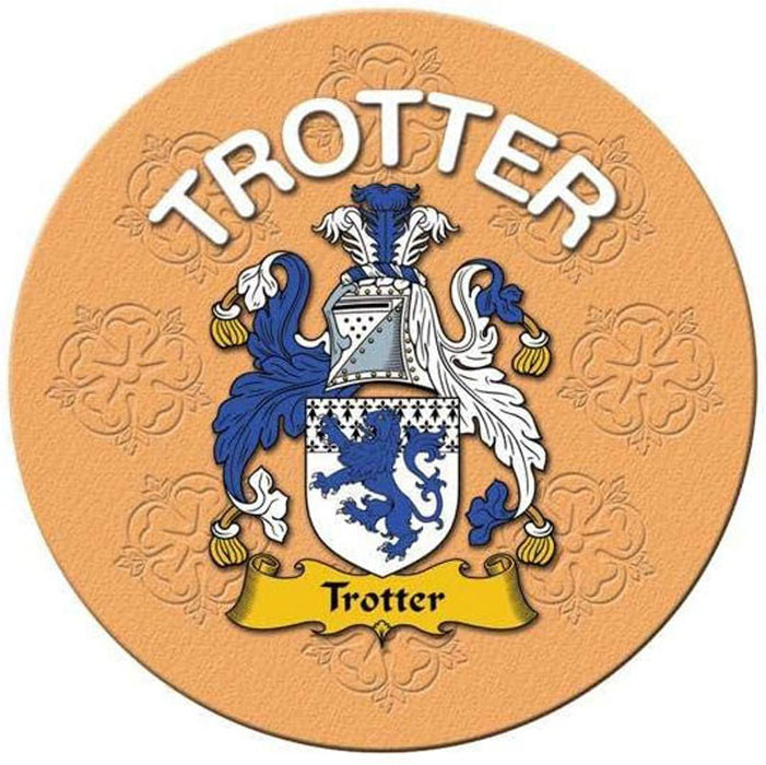 Clan/Family Name Round Cork Coaster Trotter - Heritage Of Scotland - TROTTER