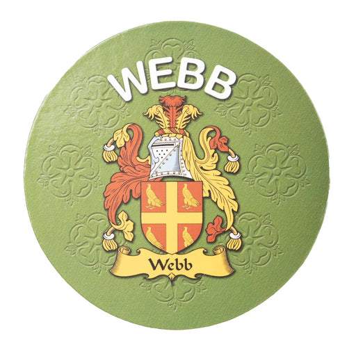Clan/Family Name Round Cork Coaster Webb - Heritage Of Scotland - WEBB