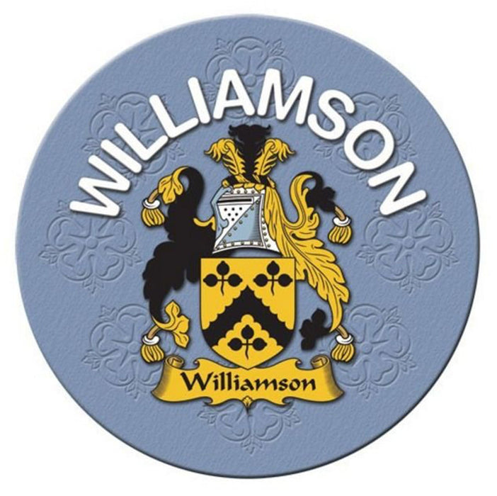 Clan/Family Name Round Cork Coaster Williamson E - Heritage Of Scotland - WILLIAMSON E