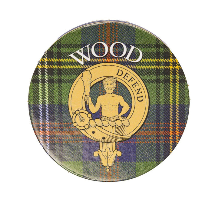 Clan/Family Name Round Cork Coaster Wood E - Heritage Of Scotland - WOOD E