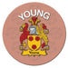 Clan/Family Name Round Cork Coaster Young E - Heritage Of Scotland - YOUNG E