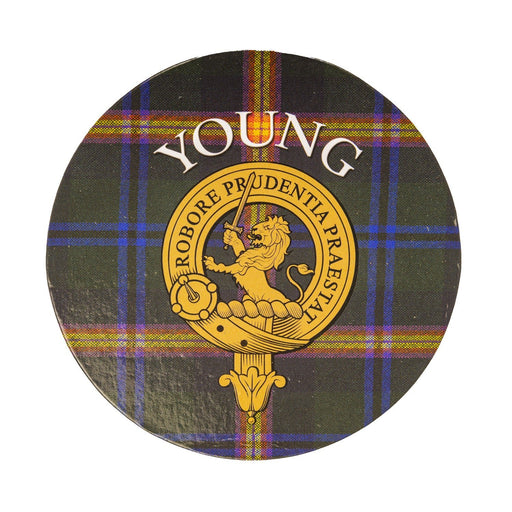 Clan/Family Name Round Cork Coaster Young S - Heritage Of Scotland - YOUNG S