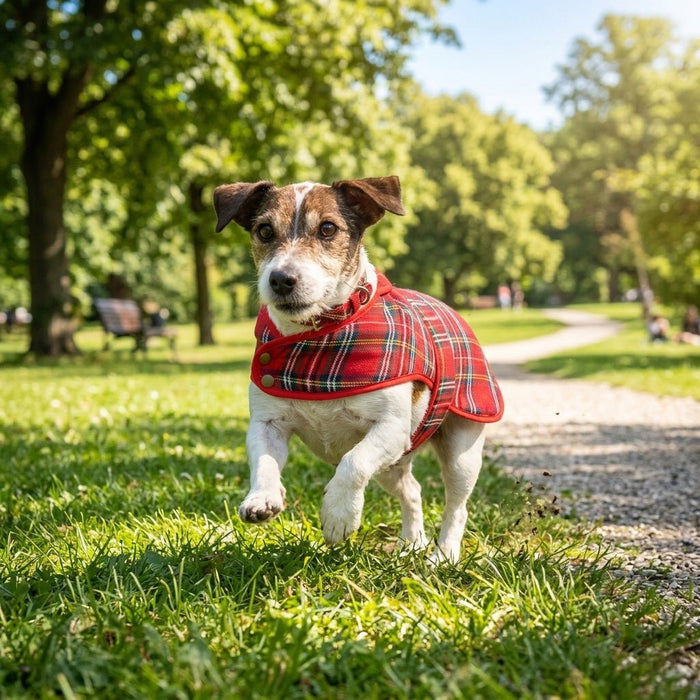 Classic Scottish Tartan Dog Coat - Heritage Of Scotland - Royal Stewart / Medium